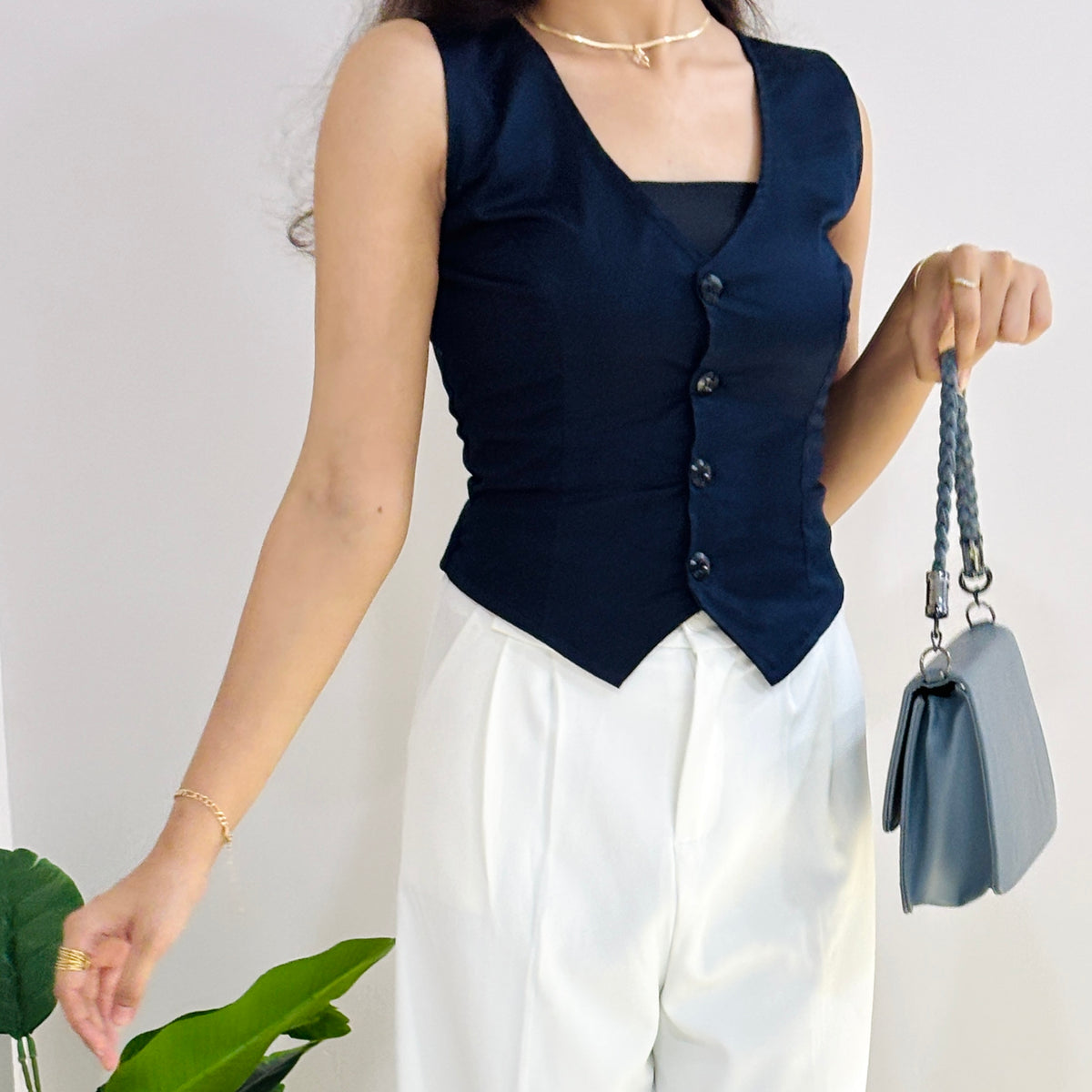 Midnight Muse V-Neck Vest