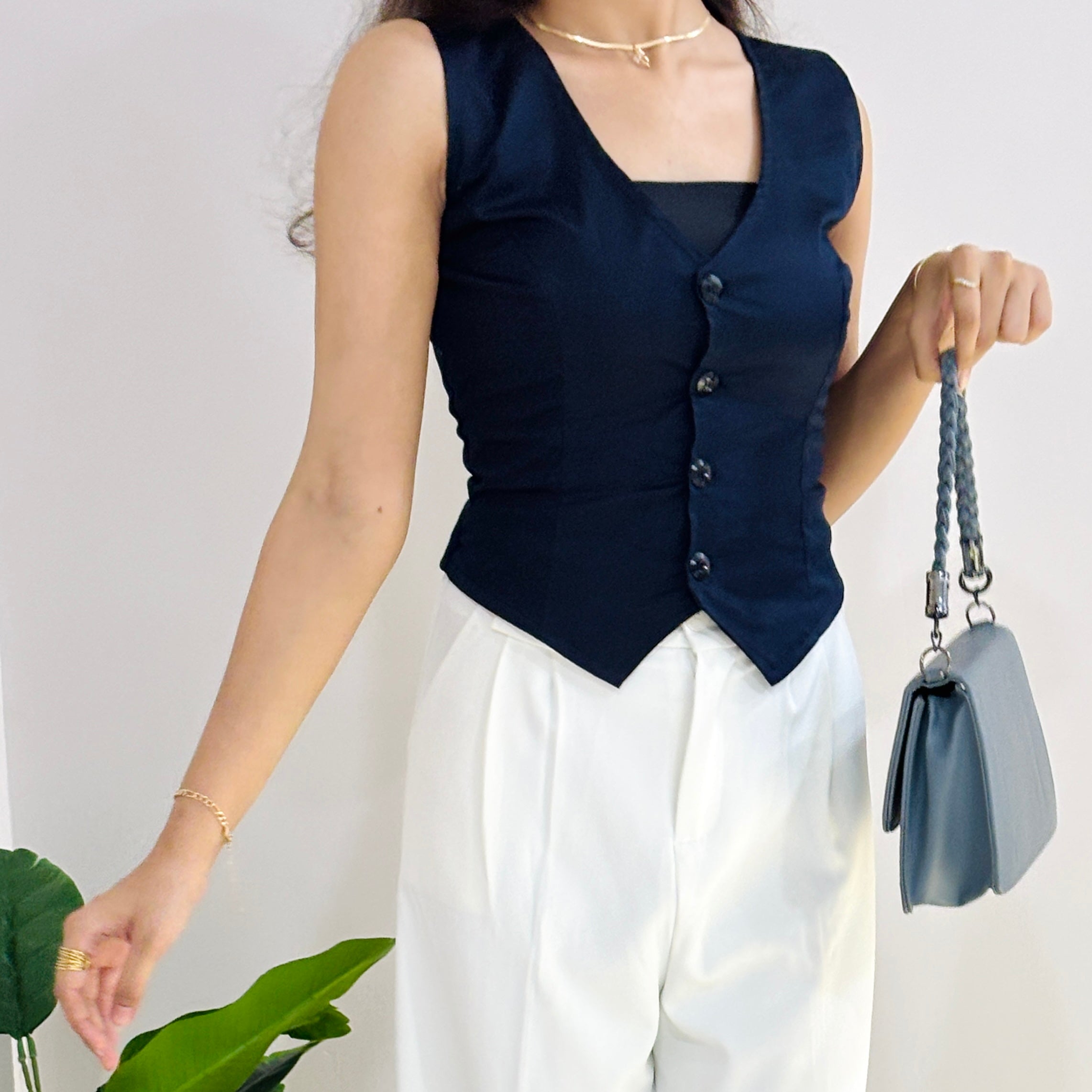 Midnight Muse V-Neck Vest